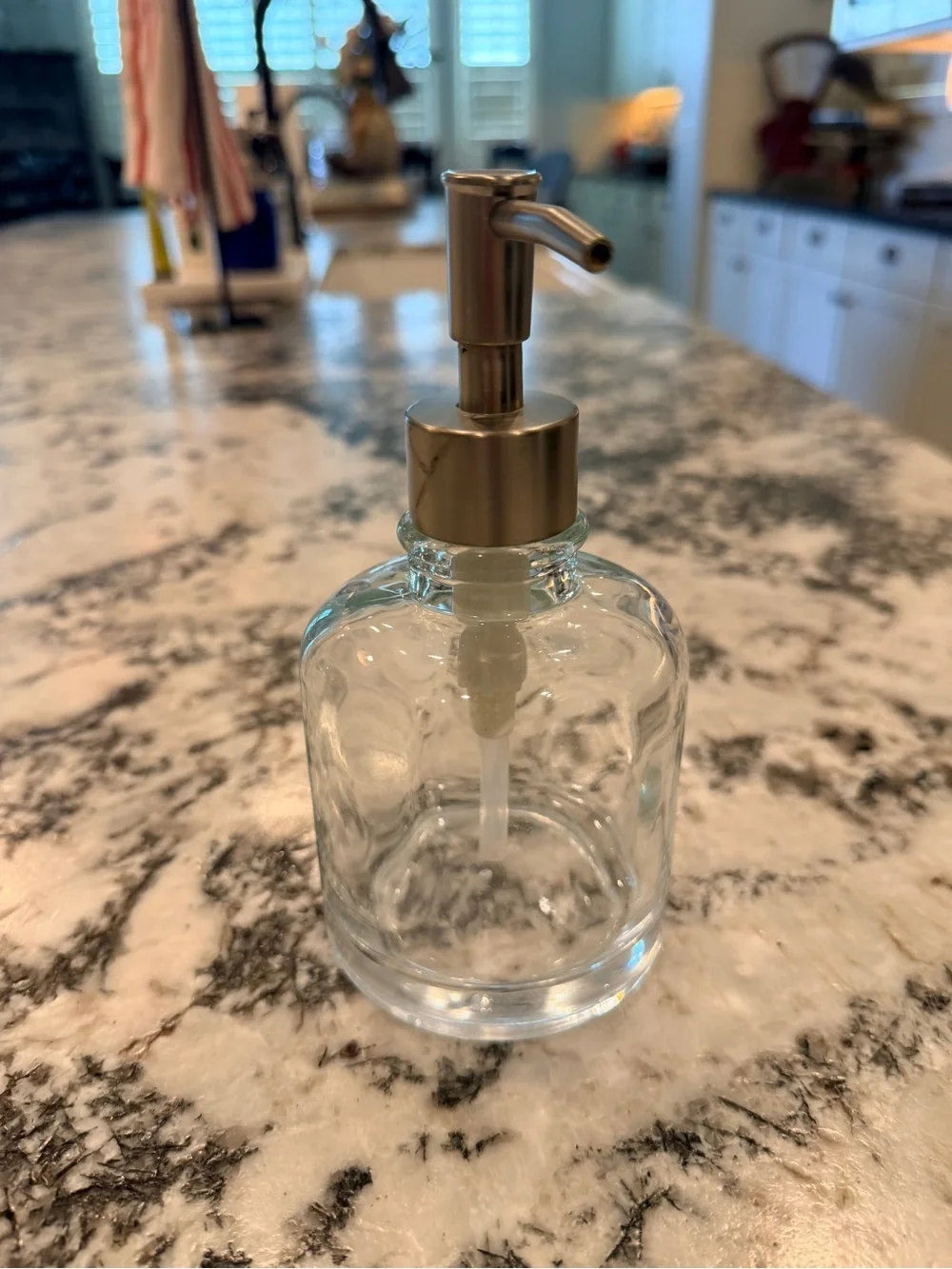 Clear Glass Soap Dispenser with Chrome Pump - Home Bath
